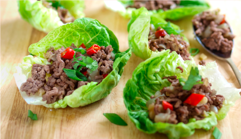 Indian-Spiced Beef Lettuce Wraps
