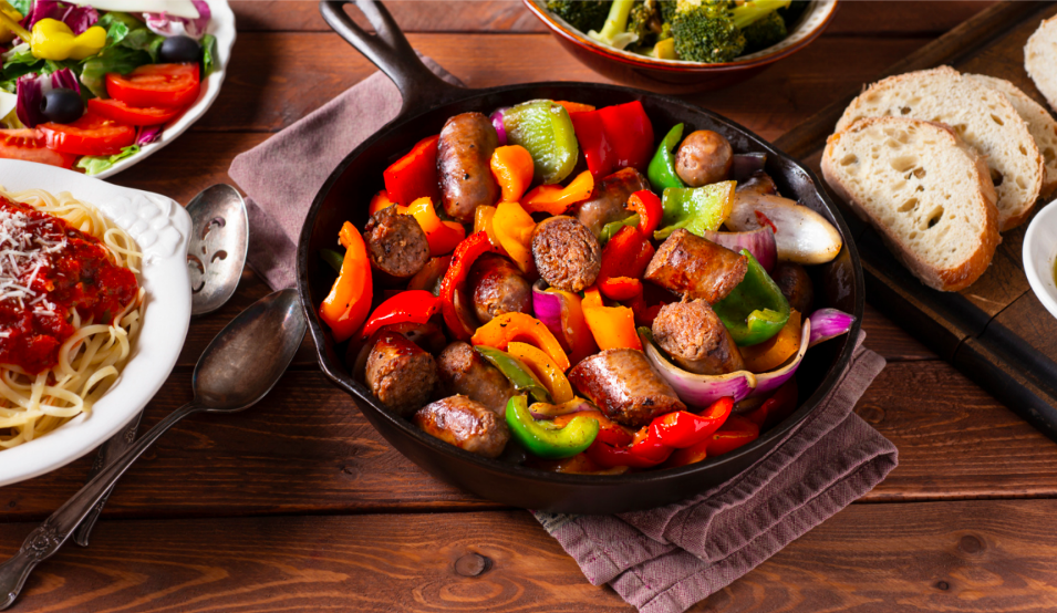 Sausage, Peppers & Onions Skillet