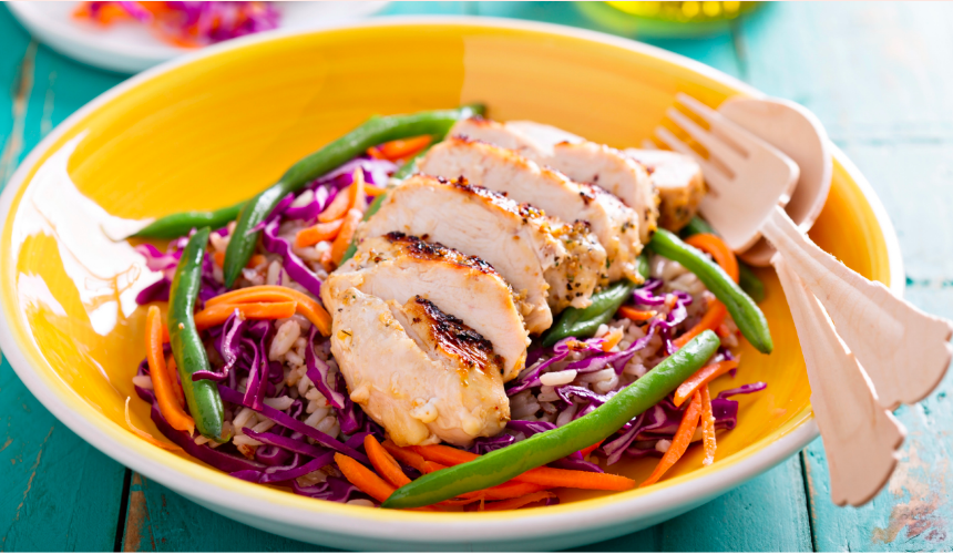 Gingery Slow Cooker Chicken with Cabbage Slaw