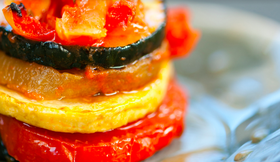Slow-Cooker Ratatouille & Goat Cheese Toasts