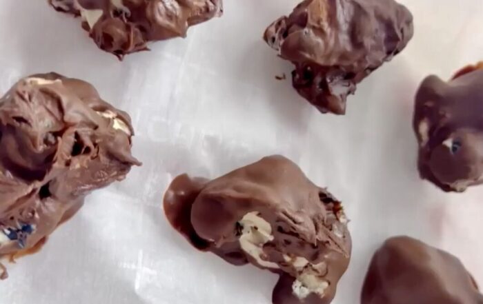 Blueberry ice cream bites made with greek yogurt